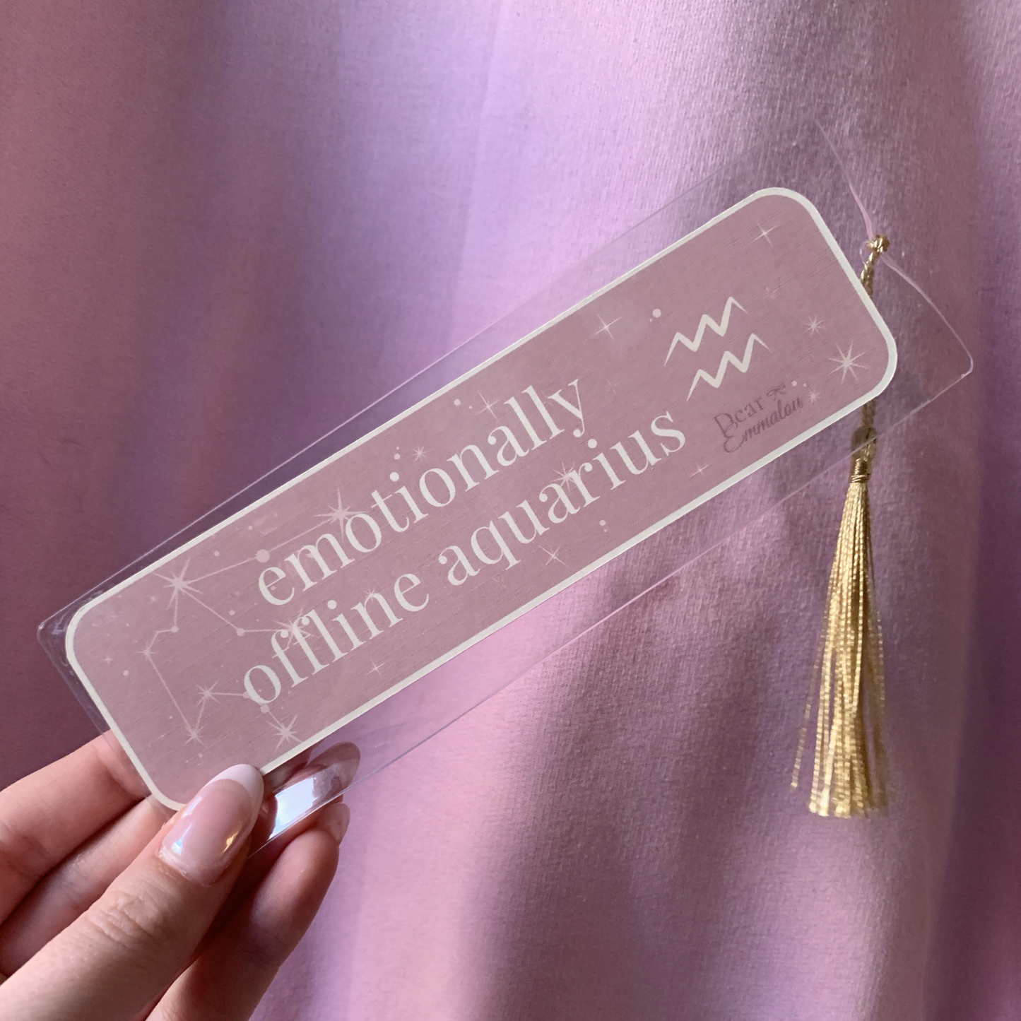 Emotionally Offline Aquarius | Zodiac Bookmark