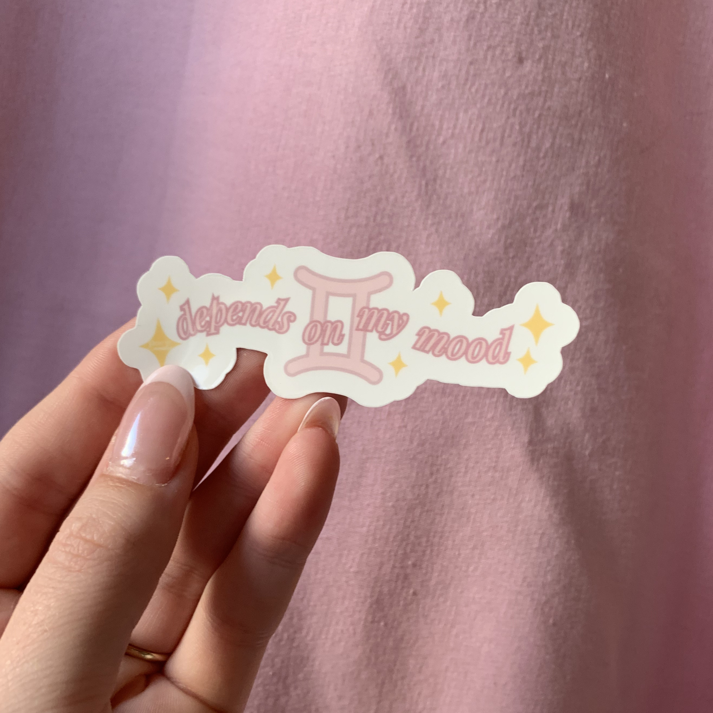 Depends On My Mood | Gemini Zodiac Sticker