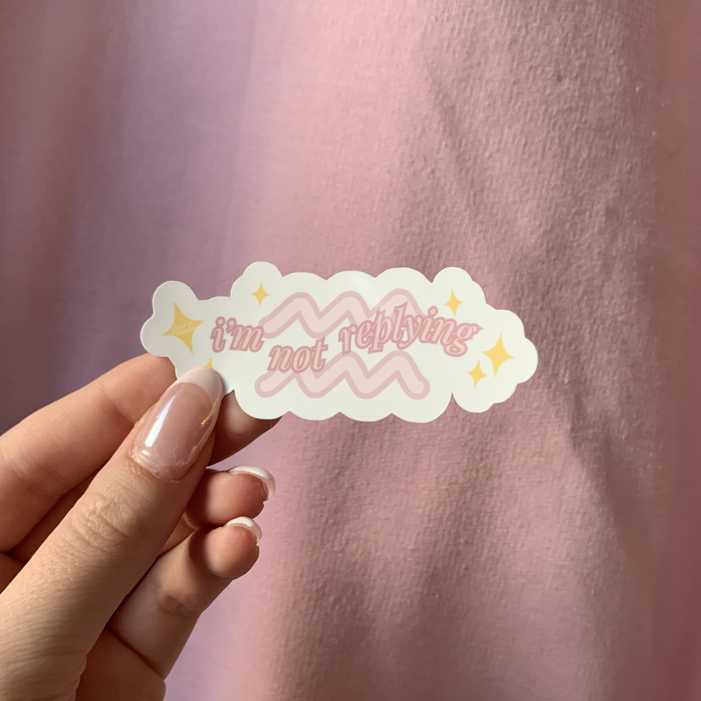 I'm Not Replying | Aquarius Zodiac Sticker
