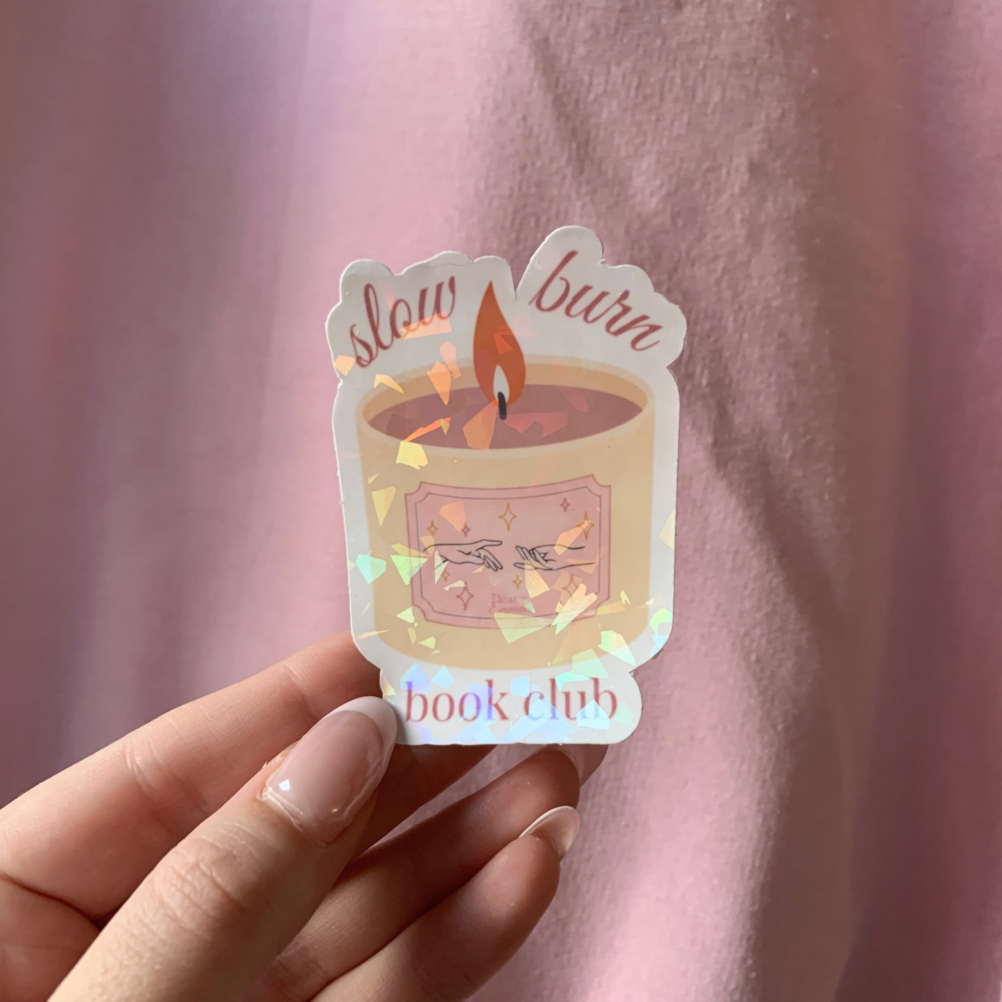 Slow Burn Book Club Candle Sticker
