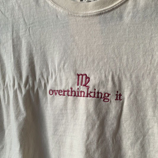 "overthinking it" Crop T-Shirt (Virgo Zodiac)