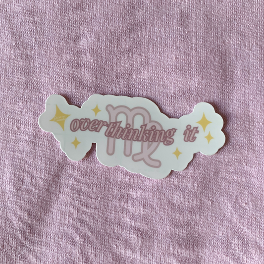 Overthinking It | Virgo Zodiac Sticker