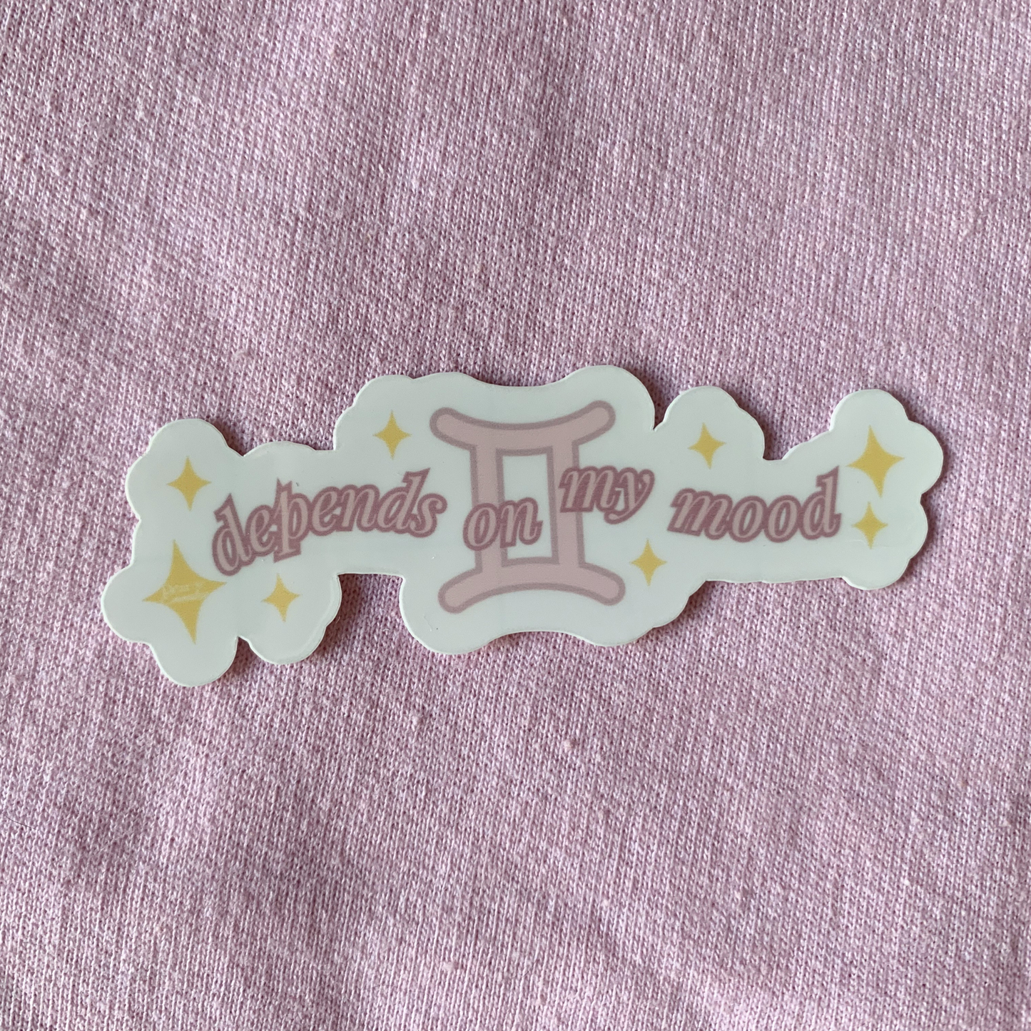 Depends On My Mood | Gemini Zodiac Sticker
