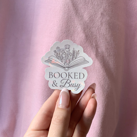 Booked & Busy Sticker