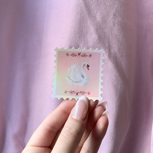 Swan Stamp Sticker