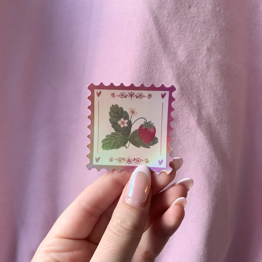 Strawberry Stamp Sticker