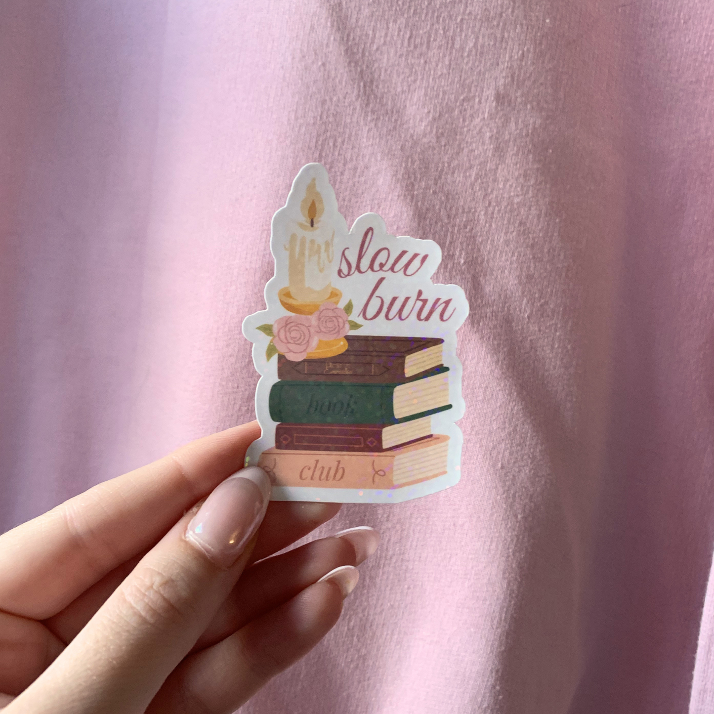 Candlelit Chapters | Slow Burn Book Club Sticker