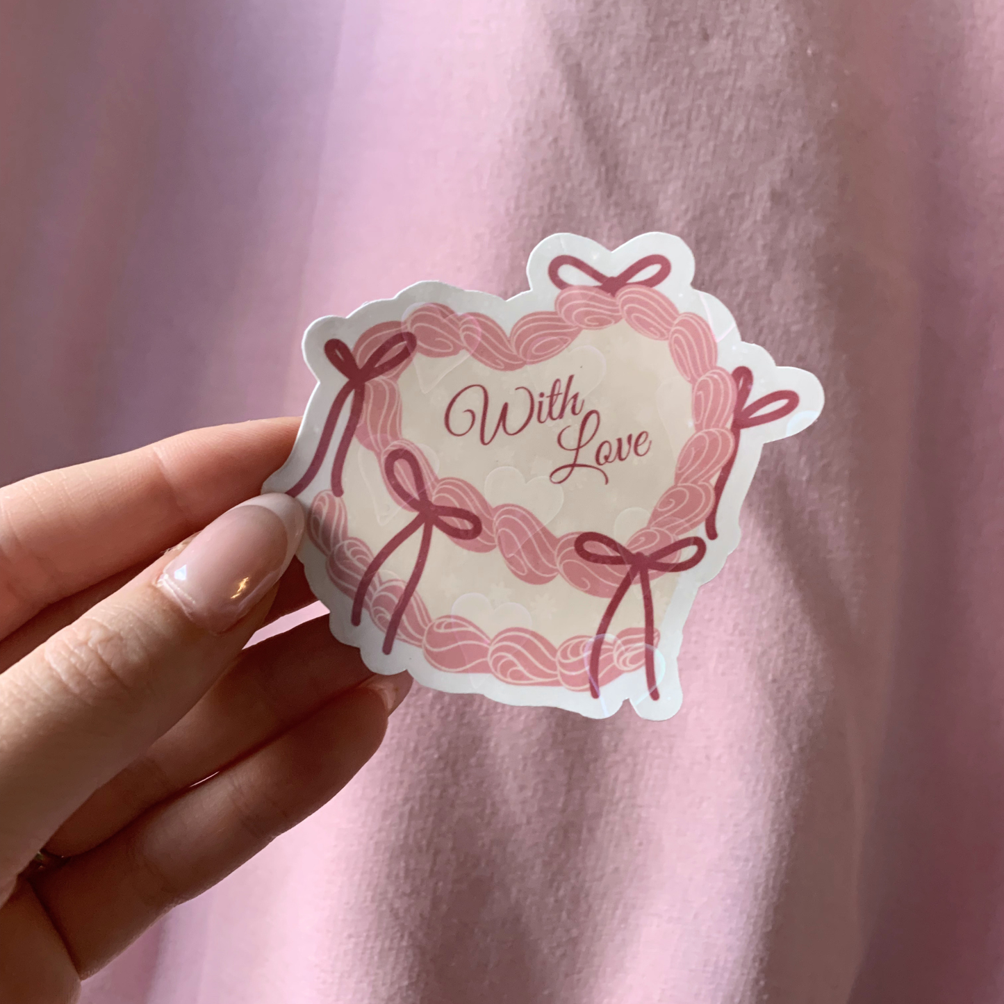 With Love Cake Sticker