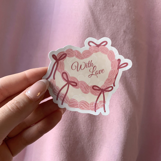 With Love Cake Sticker
