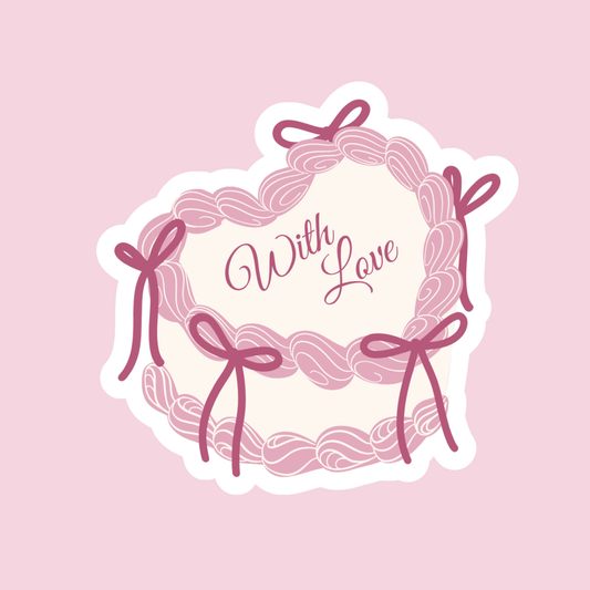 With Love Cake Sticker