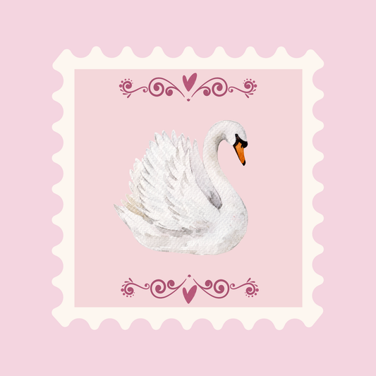 Swan Stamp Sticker