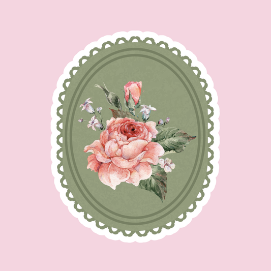 Vintage Rose Sticker