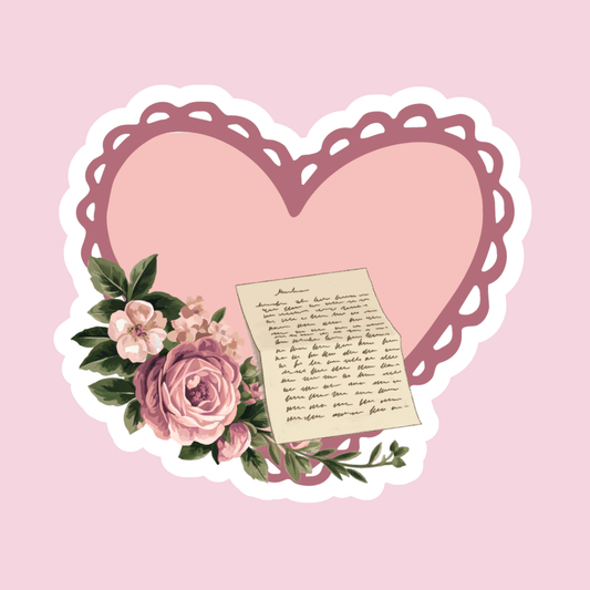 Love Letters & Hearts Sticker