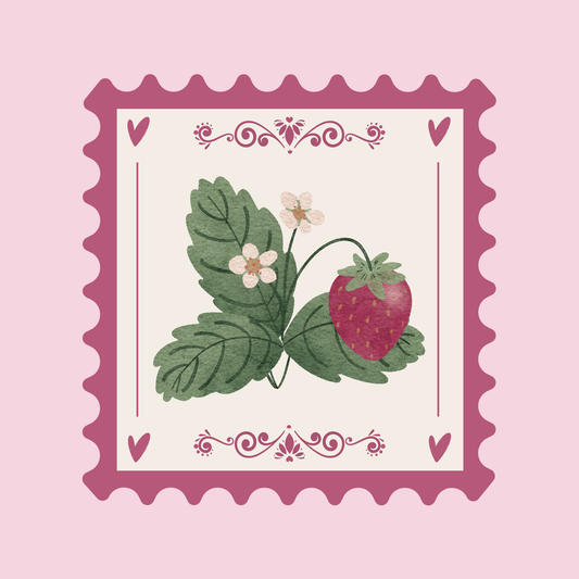 Strawberry Stamp Sticker